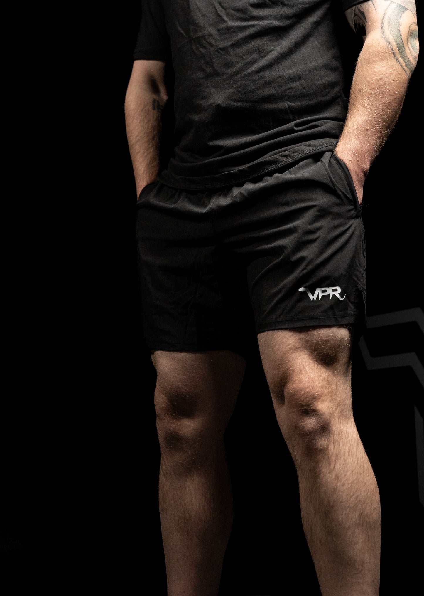 Double Layer Compression Performance Shorts - Black