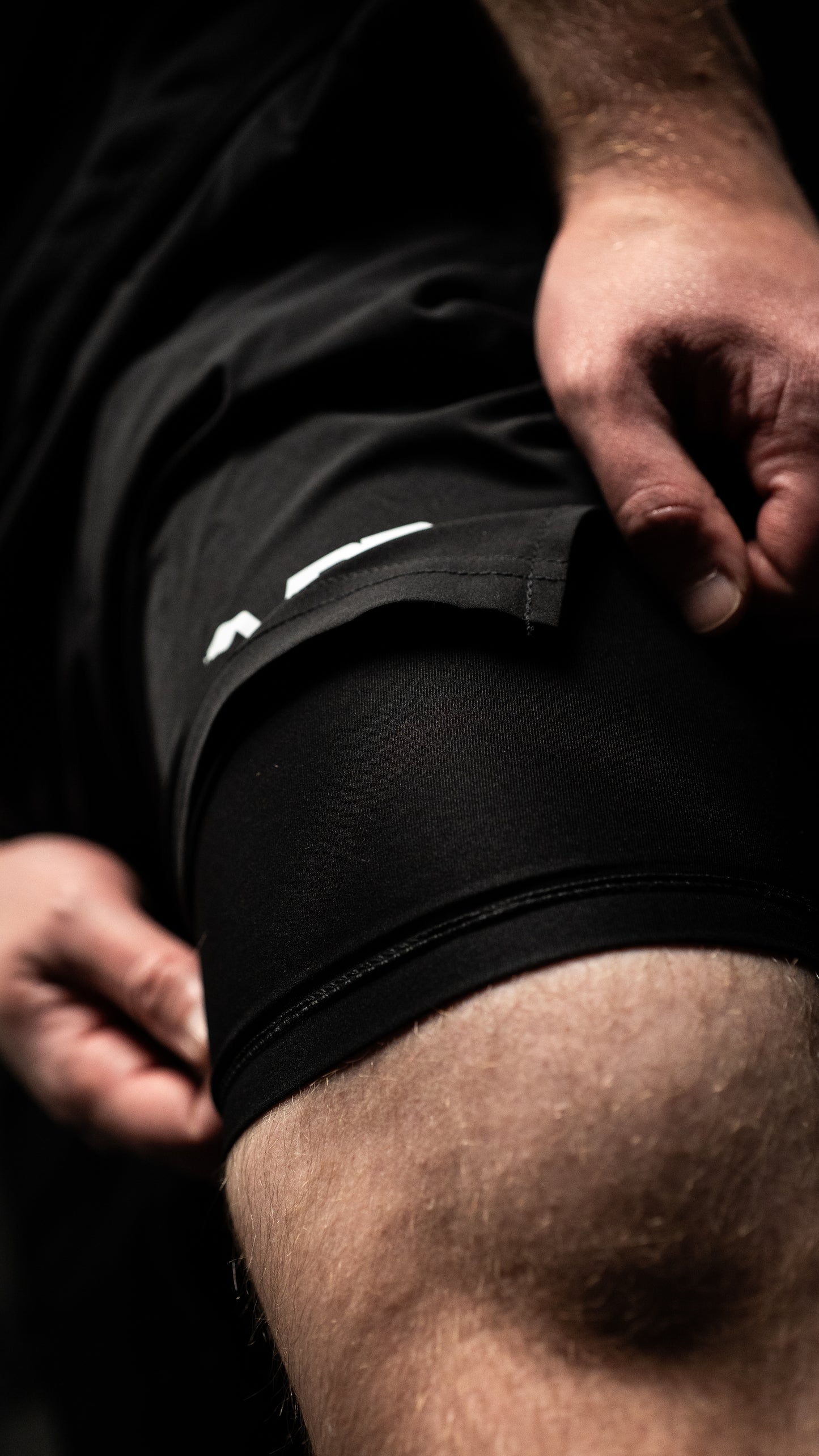 Double Layer Compression Performance Shorts - Black