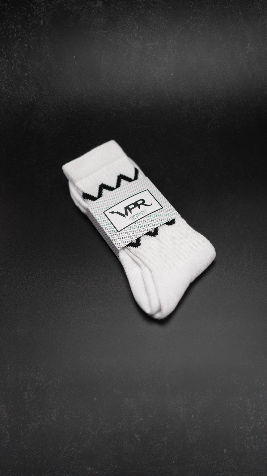 Pack of VPR white sports socks, made in the UK for premium quality and performance